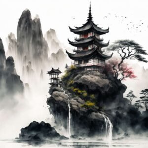 The Sovereign Pagoda: Peak of Eternal Wisdom (Fine Art Digital Print)